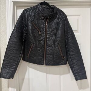 Marc New York Black Quilted Leather Jacket